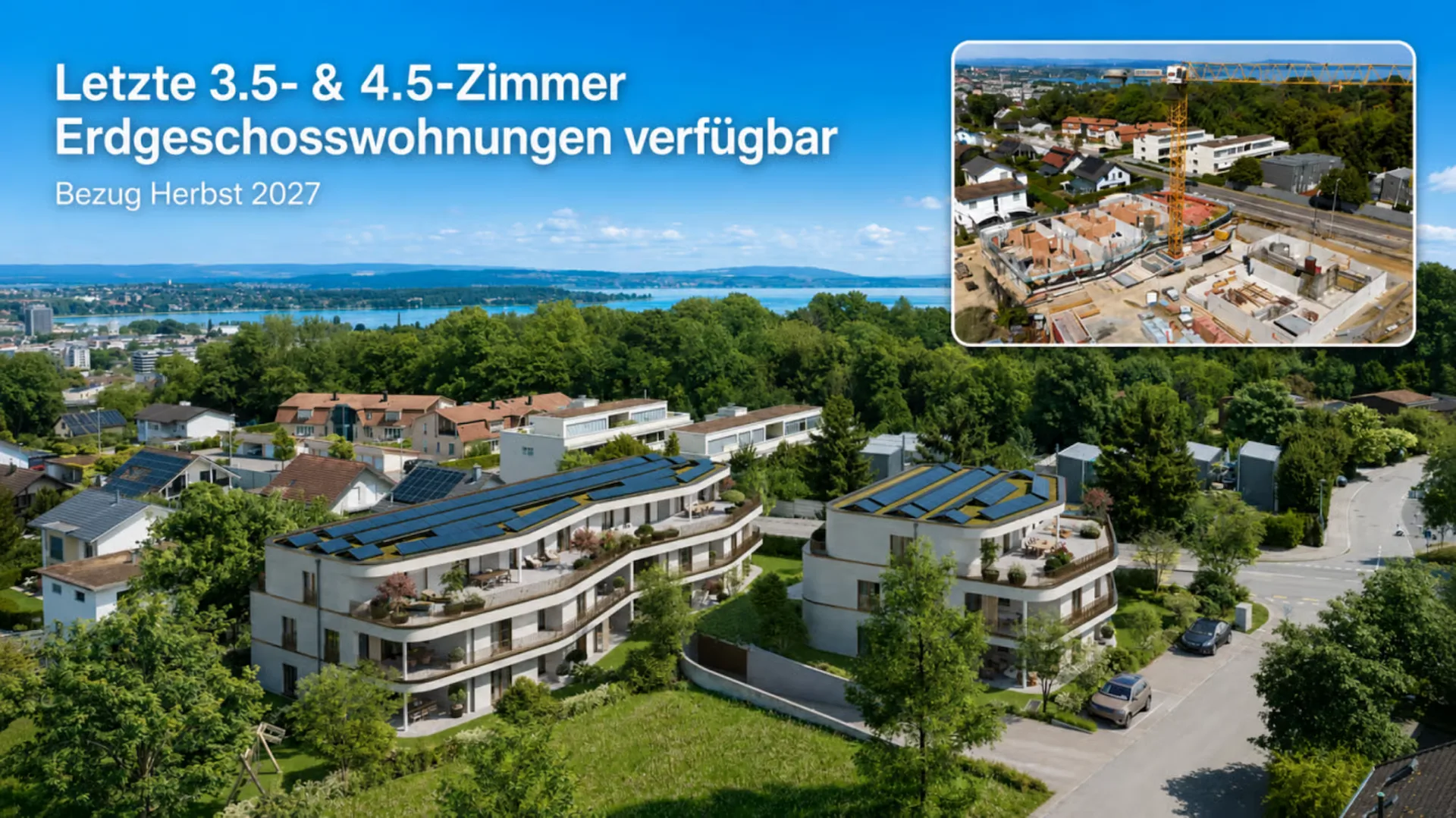 Last 3.5- & 4.5-room new apartment with large garden