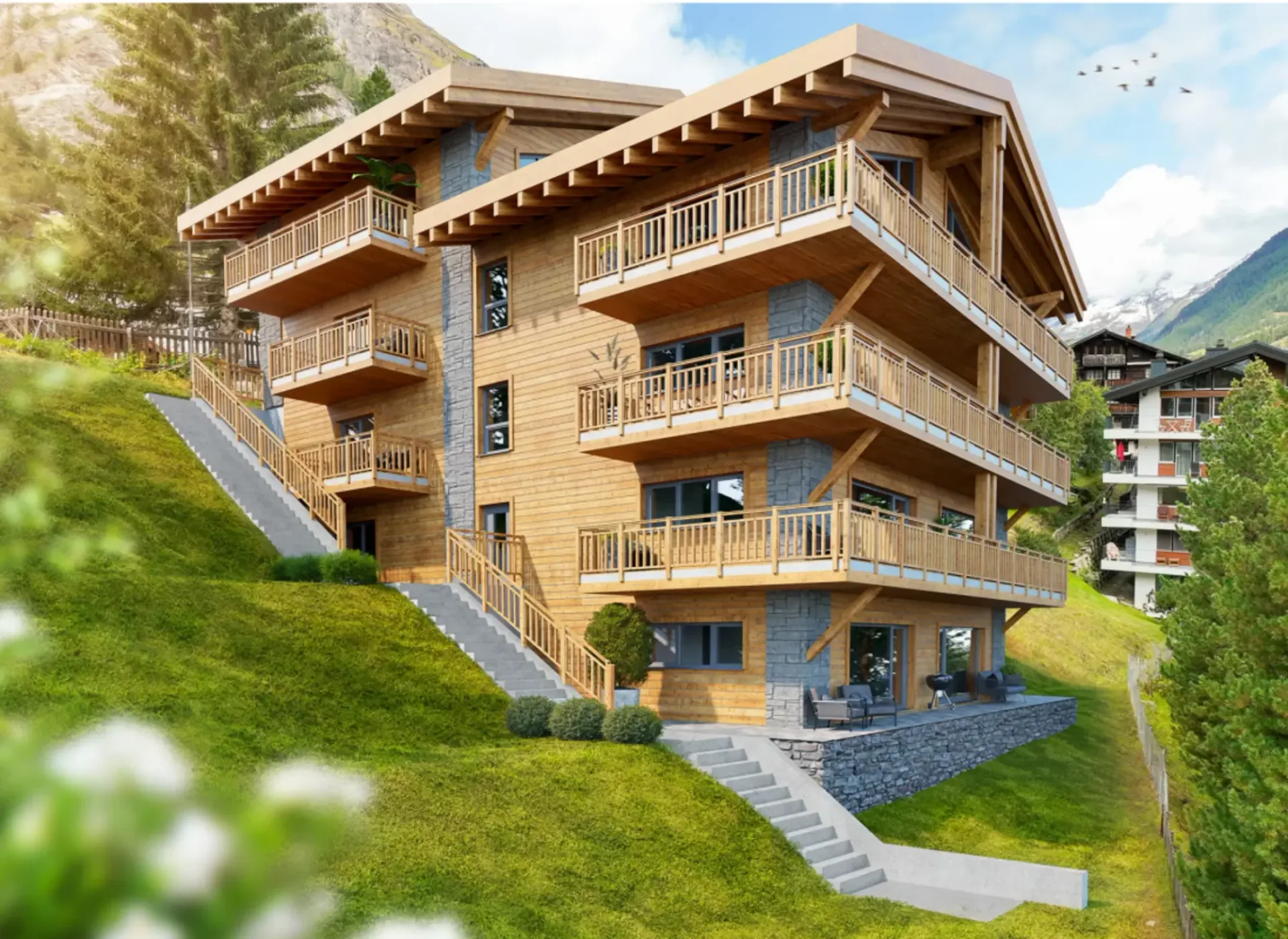 Erstklassiges Neubauprojekt in Zermatt Hotel oder 4 Duplexwohnungen - Erstwohnsitz - Résidence principale