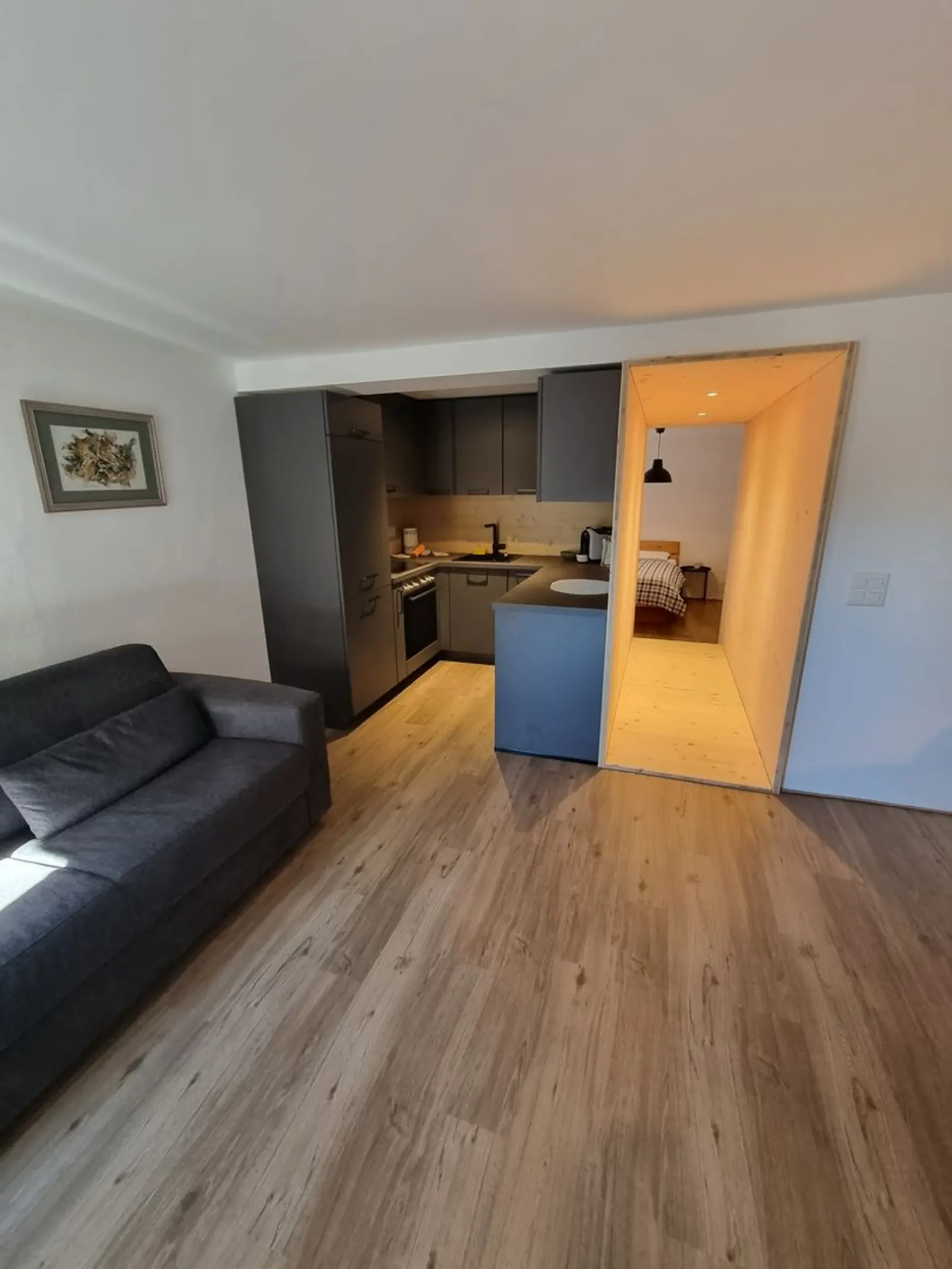 Moderne Zweizimmerwohnung komplett renoviert im Kern von Cabbio