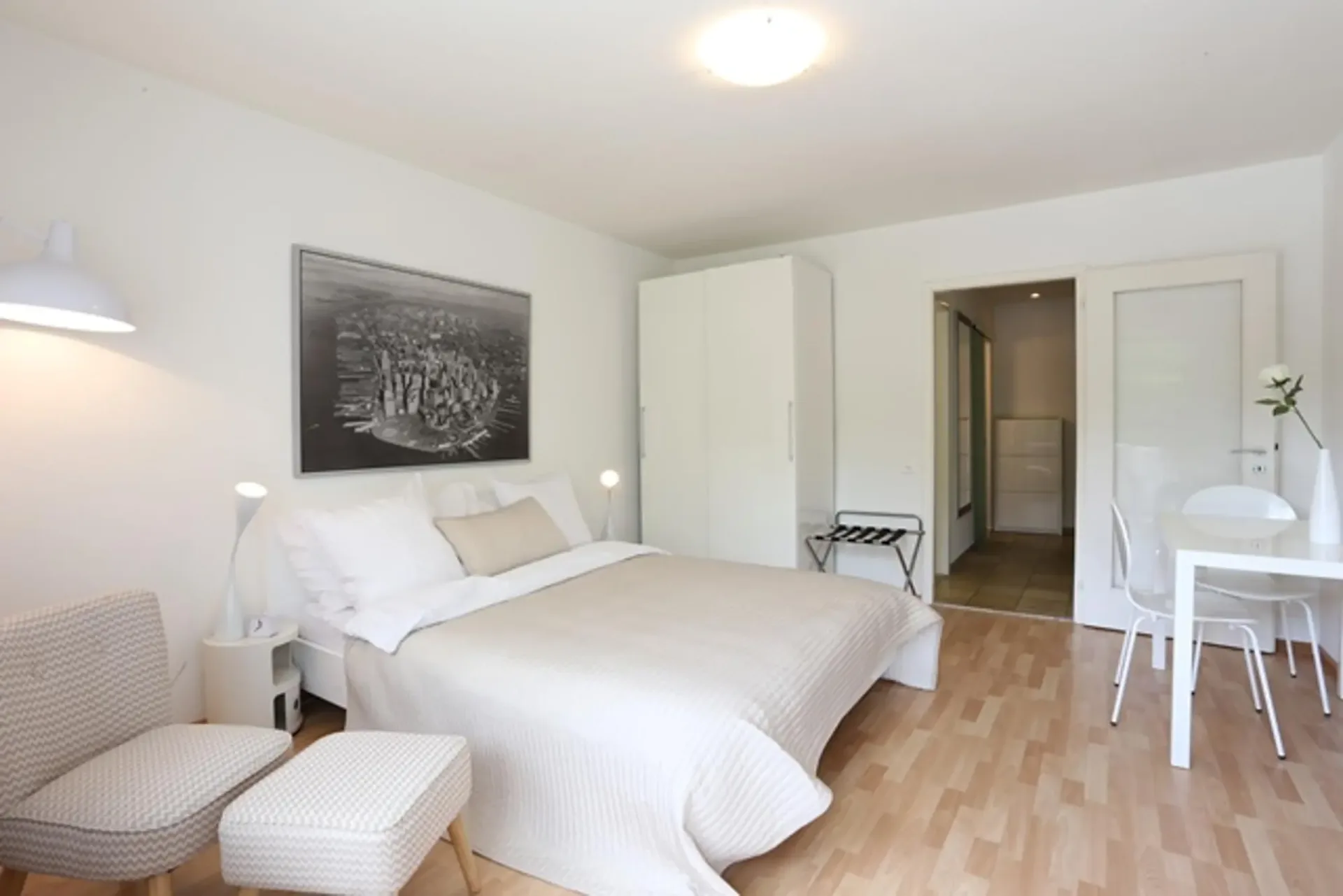 Modern apartment house in the city center