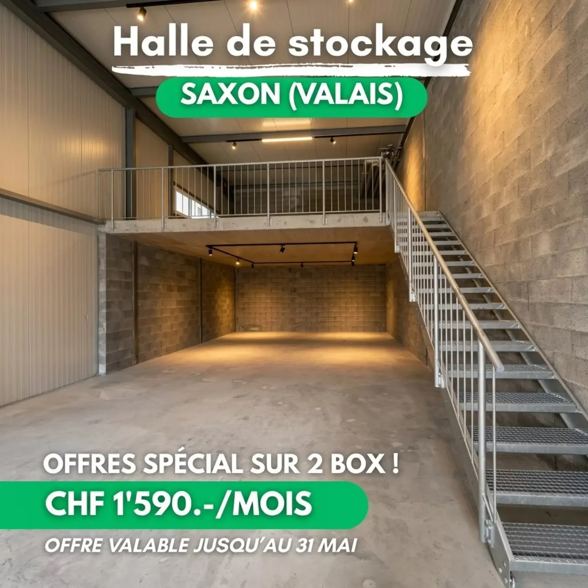 Zu vermieten ? Modulare Lagerboxen mit Mezzanine | Saxon ? Direkter Zugang A9