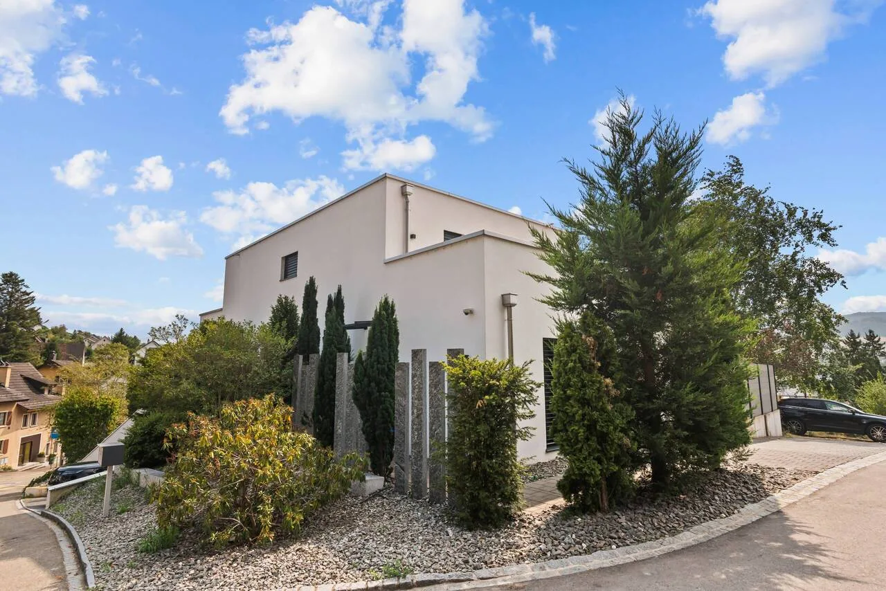 Newly built single-family house with pool and panoramic view