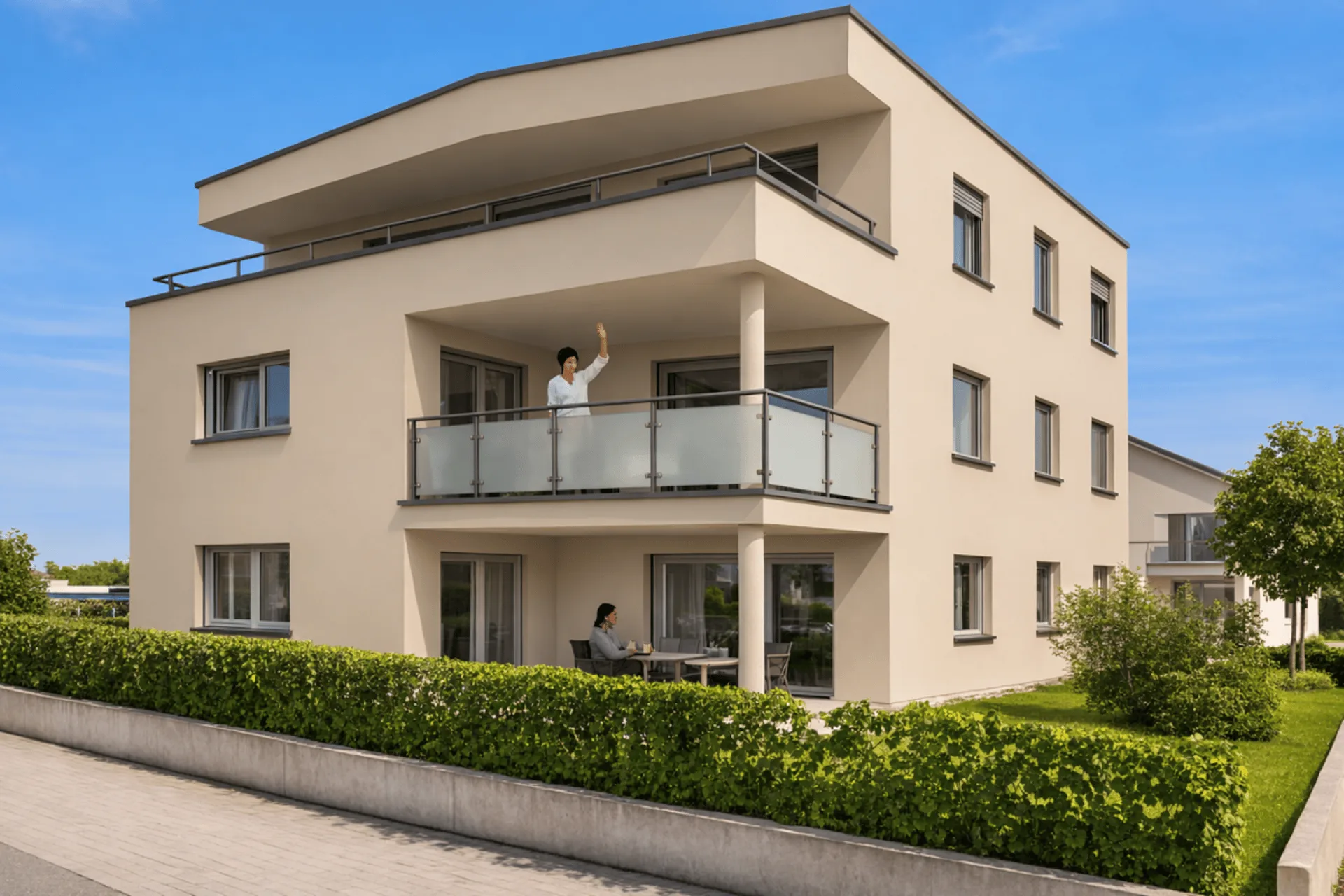 4.5 Zimmer-Wohnung mit sonnigem Garten und Carport