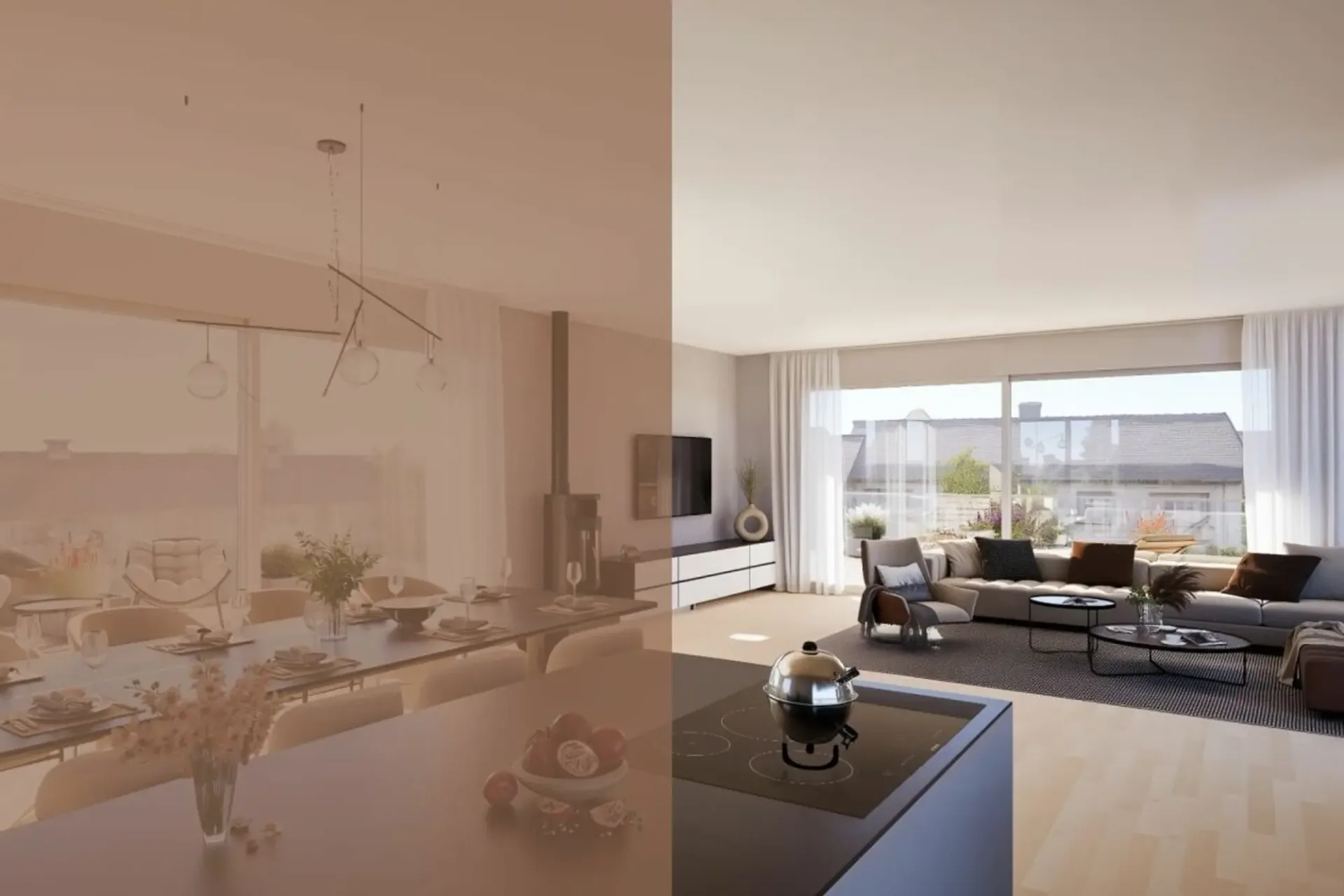 Architecture moderne et concepts de vie réfléchis