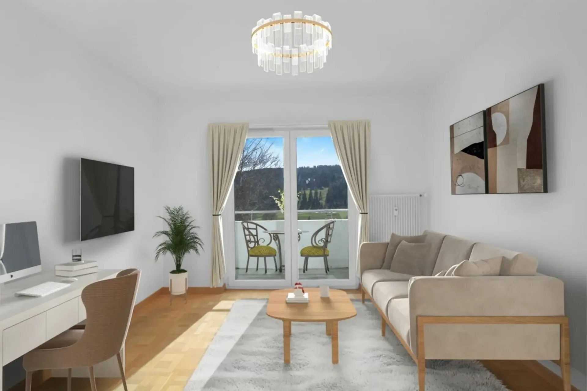 Tramelan, bel appartement de 3.5 pièces au rez supérieur