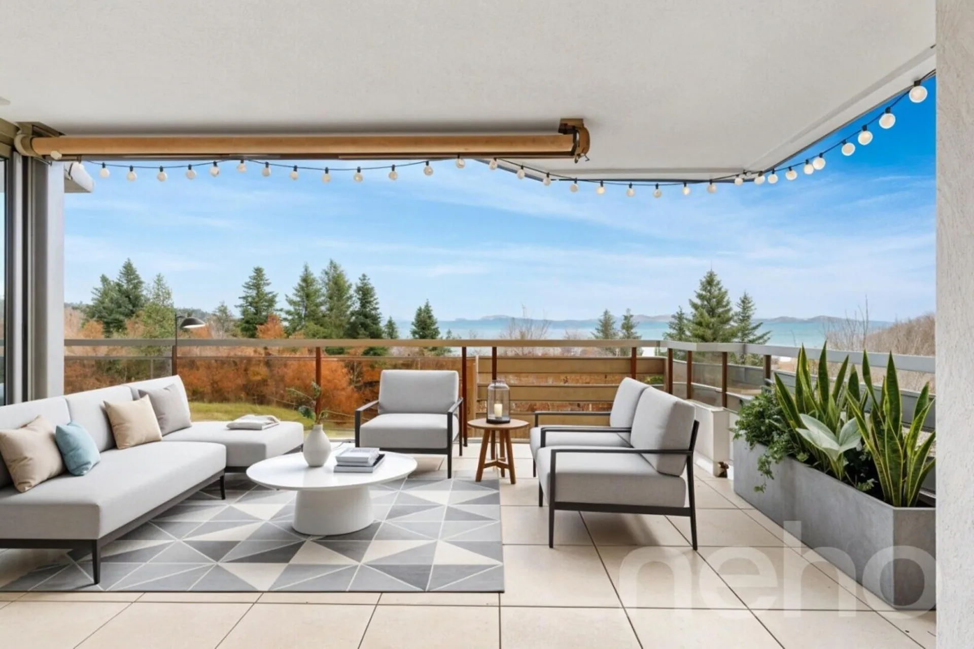 Appartement mit Panorama auf den See und die Alpen, nahe dem Zentrum