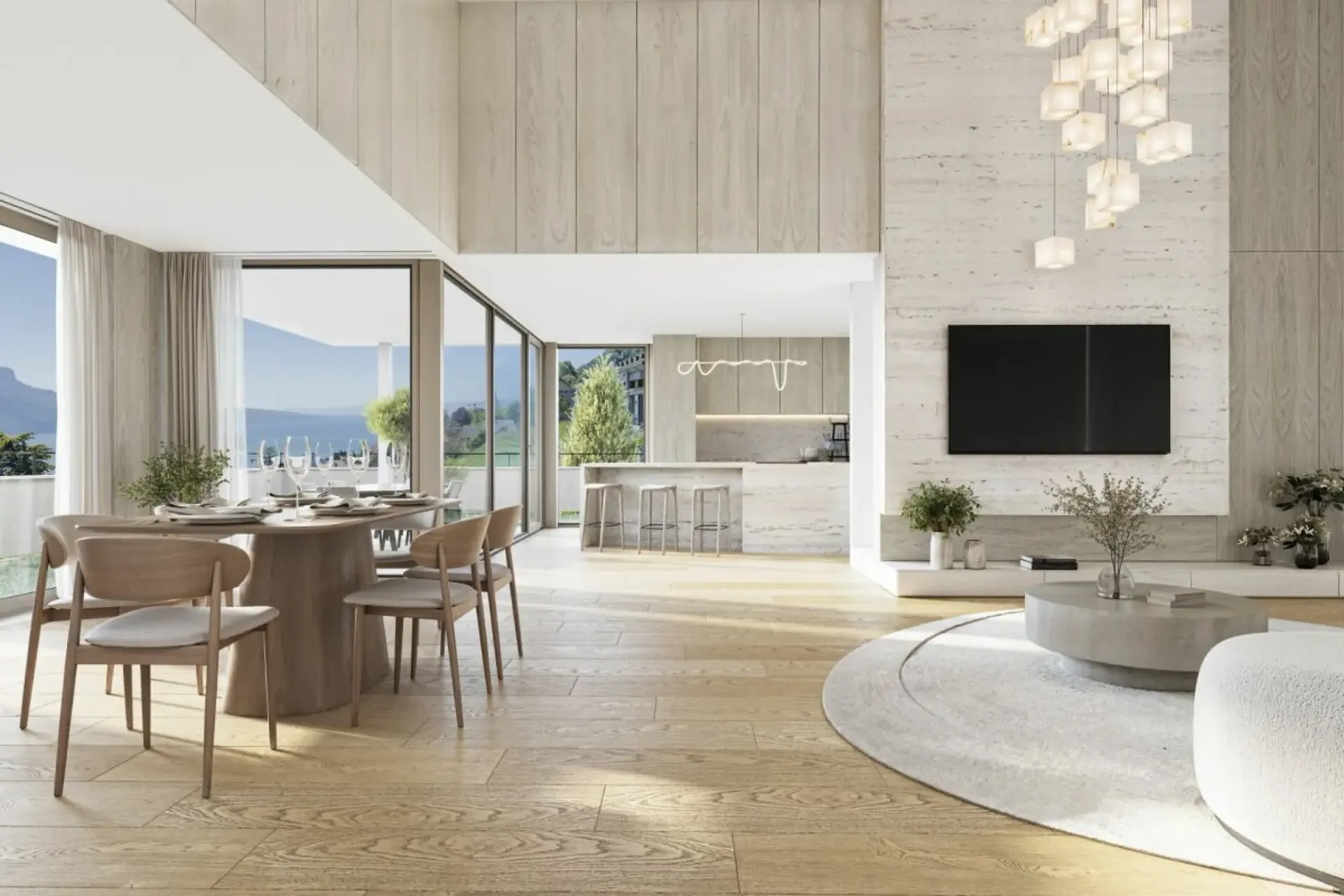 Chardonne - Prächtige neue Reihenhaus-Villa mit 6,5 Zimmern und atemberaubendem Blick auf den Genfersee
