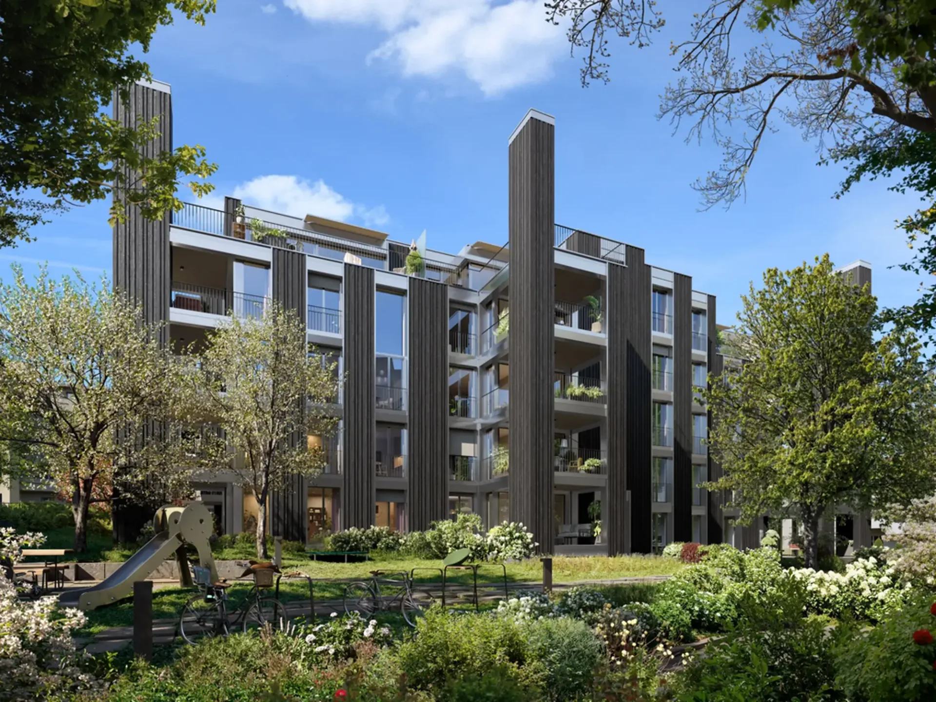Modern mit Gartensitzplatz