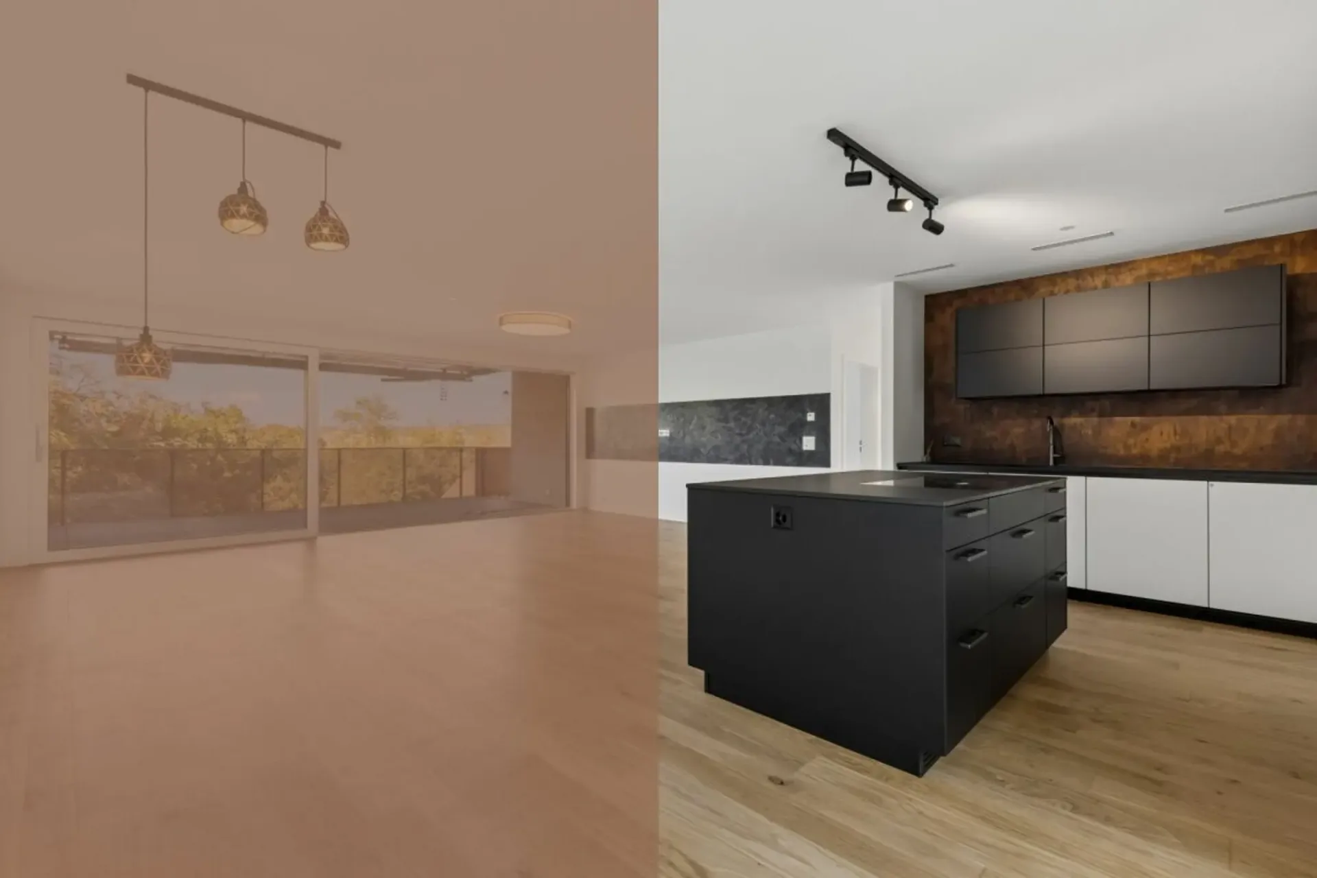 Modern 5.5-room apartment with a view of the green