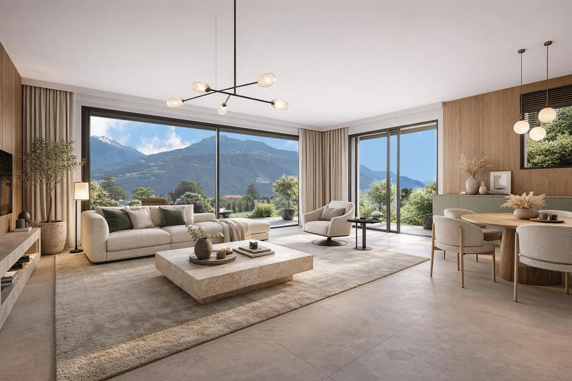 SPLENDIDE VILLA CONTEMPORAINE 5.5 PCES A PLAN-CONTHEY