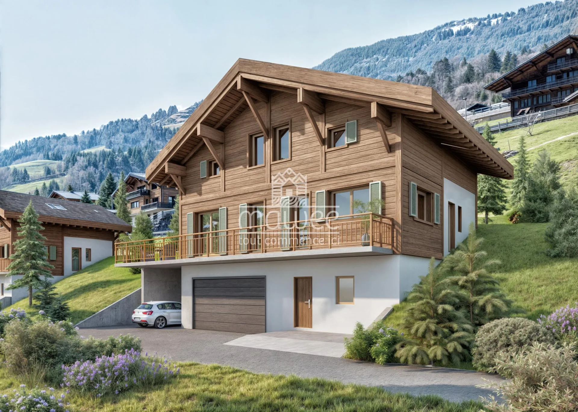 Großes neues Chalet mit Balkon und Grundstück von 1304 m²!