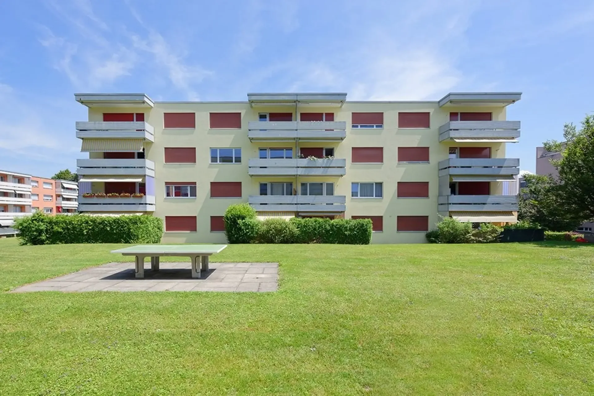 Blick ins Grüne in familienfreundlichem Quartier