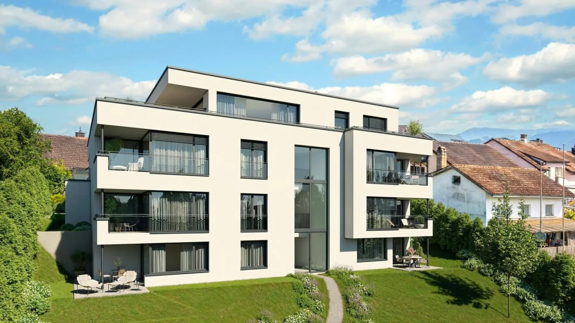 Appartamento mansardato moderno 4.5 locali con giardino privato