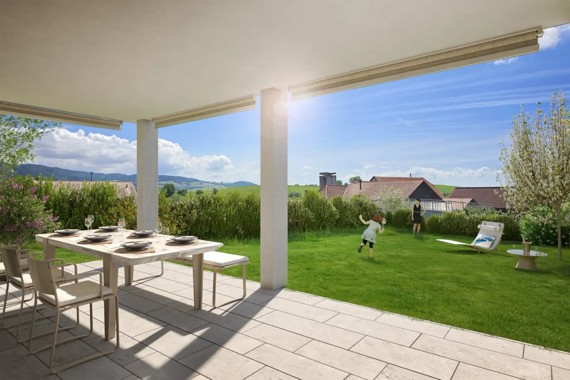 4,5 Zimmer mit eigenem Garten von 132 m²