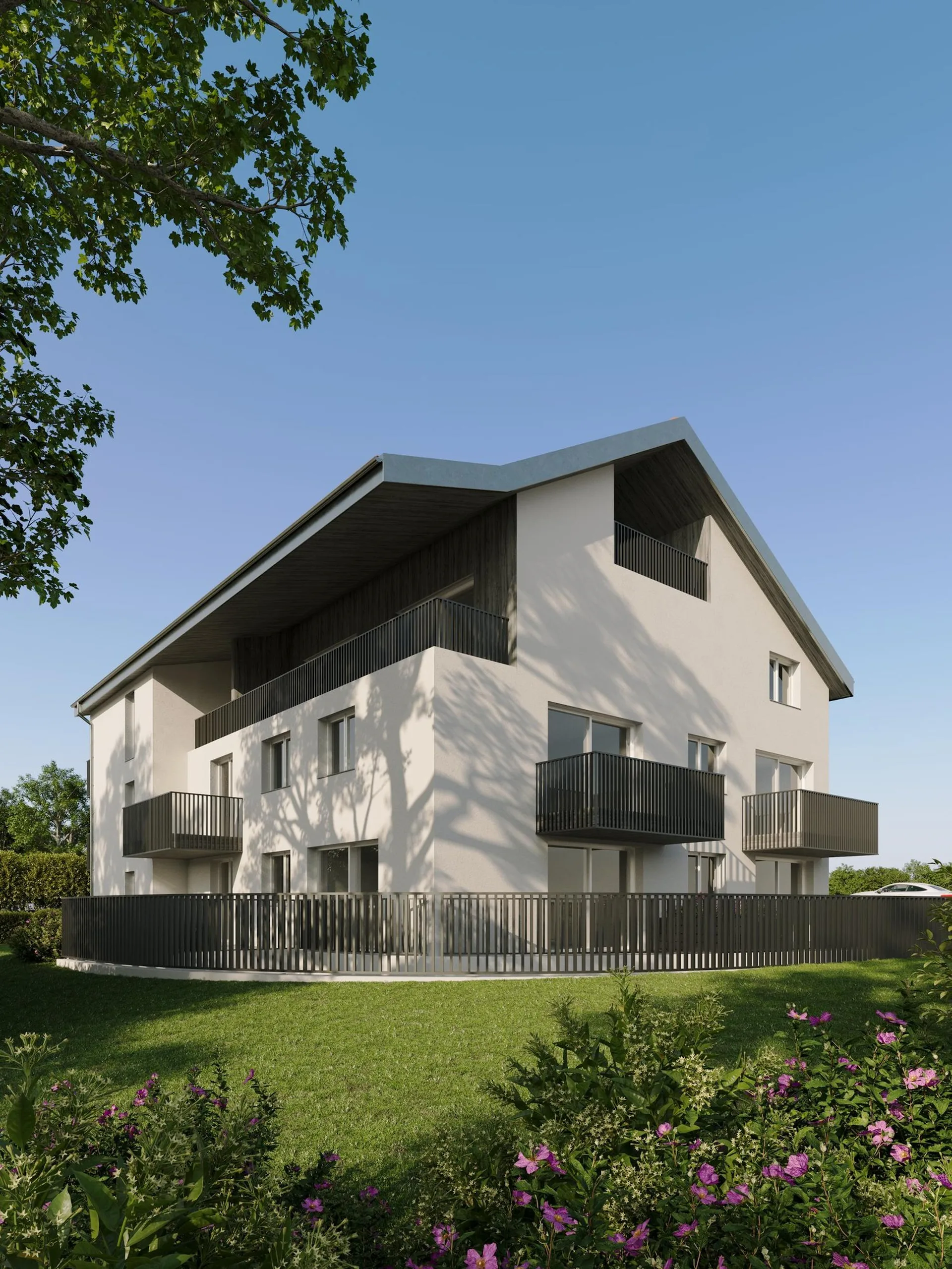 Grand duplex contemporain à Chavannes-les-Forts – Espace, lumière, confort