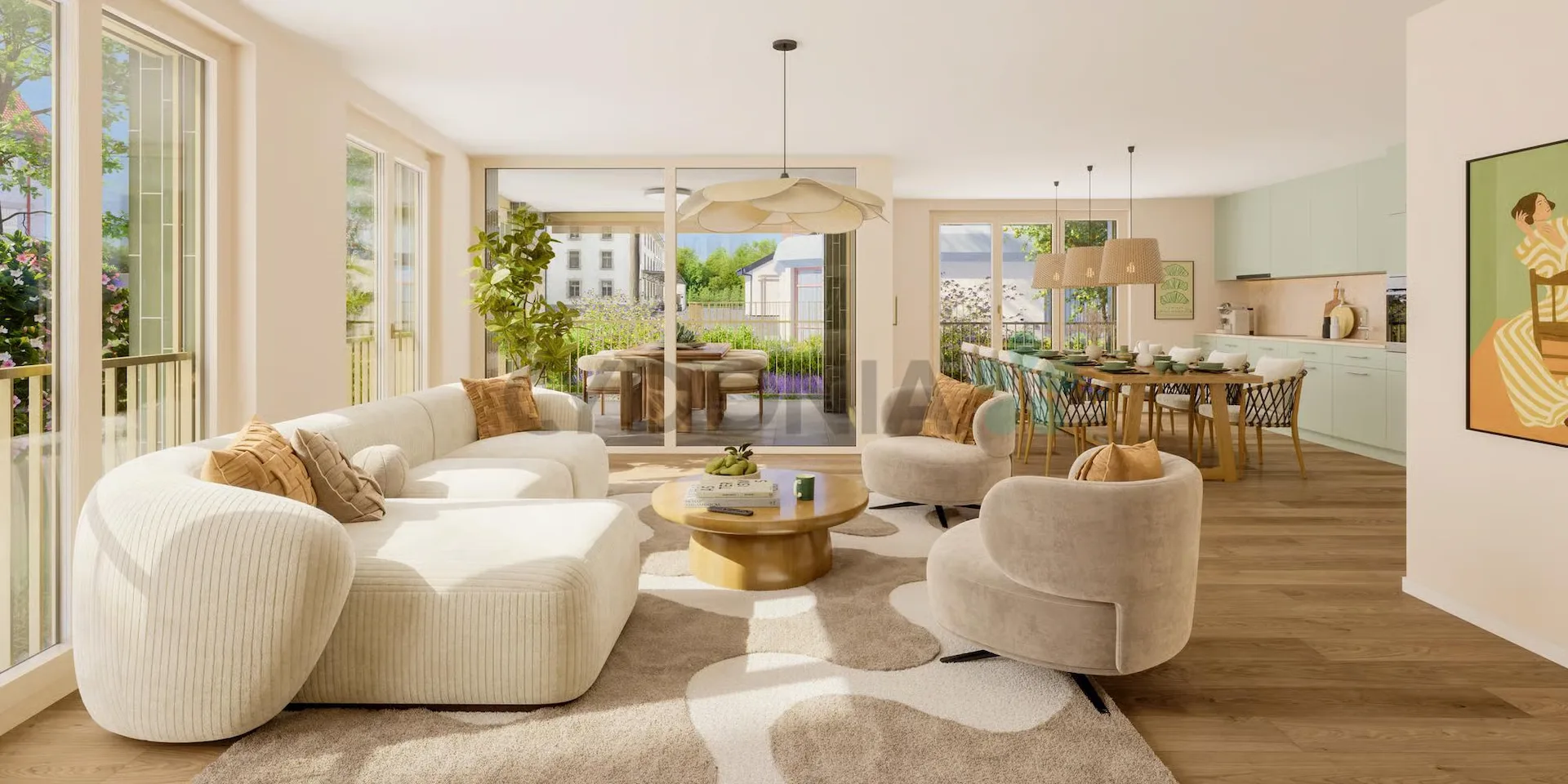 Neue 5.5-Zimmer-Wohnung 161 m² PPE mit Loggia