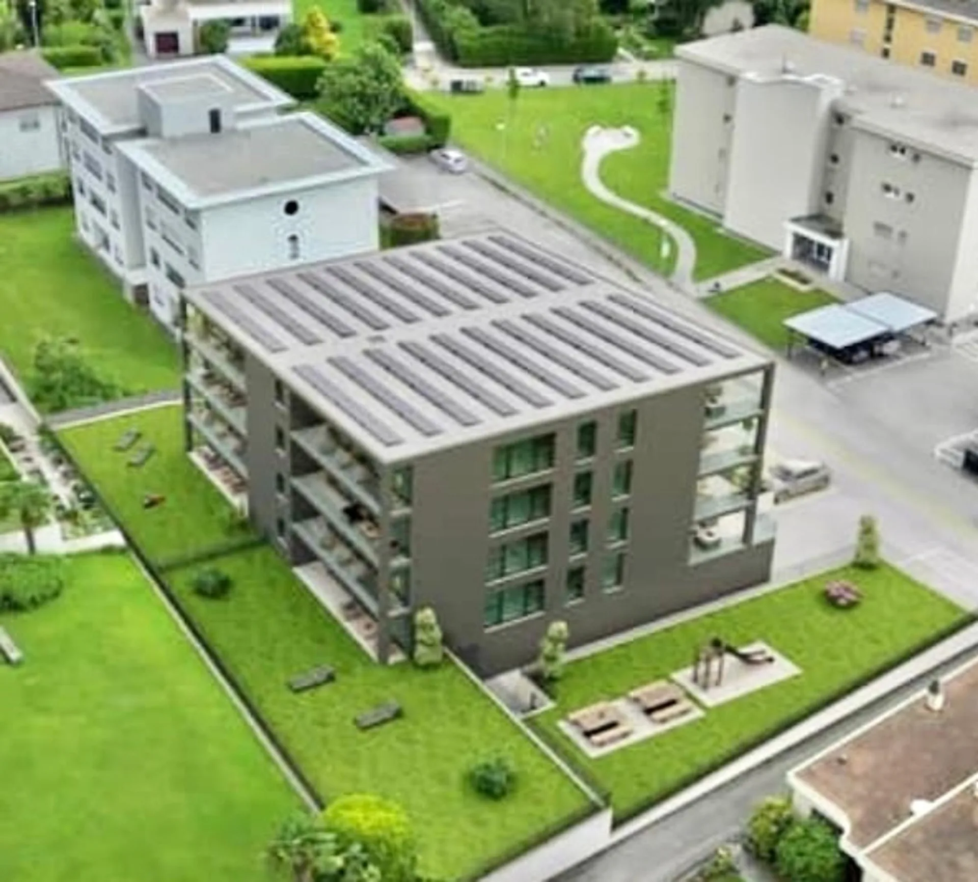 Neue Wohnung mit großem Garten in einer komfortablen und ruhigen Gegend