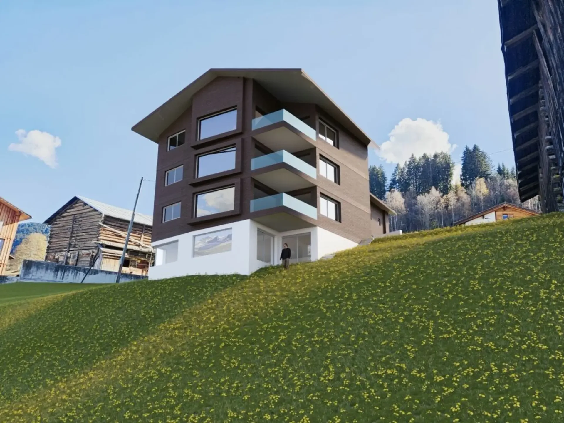 Neubau "Chasa Pilavarda" - 3.5 Zimmer-Wohnung im Erdgeschoss