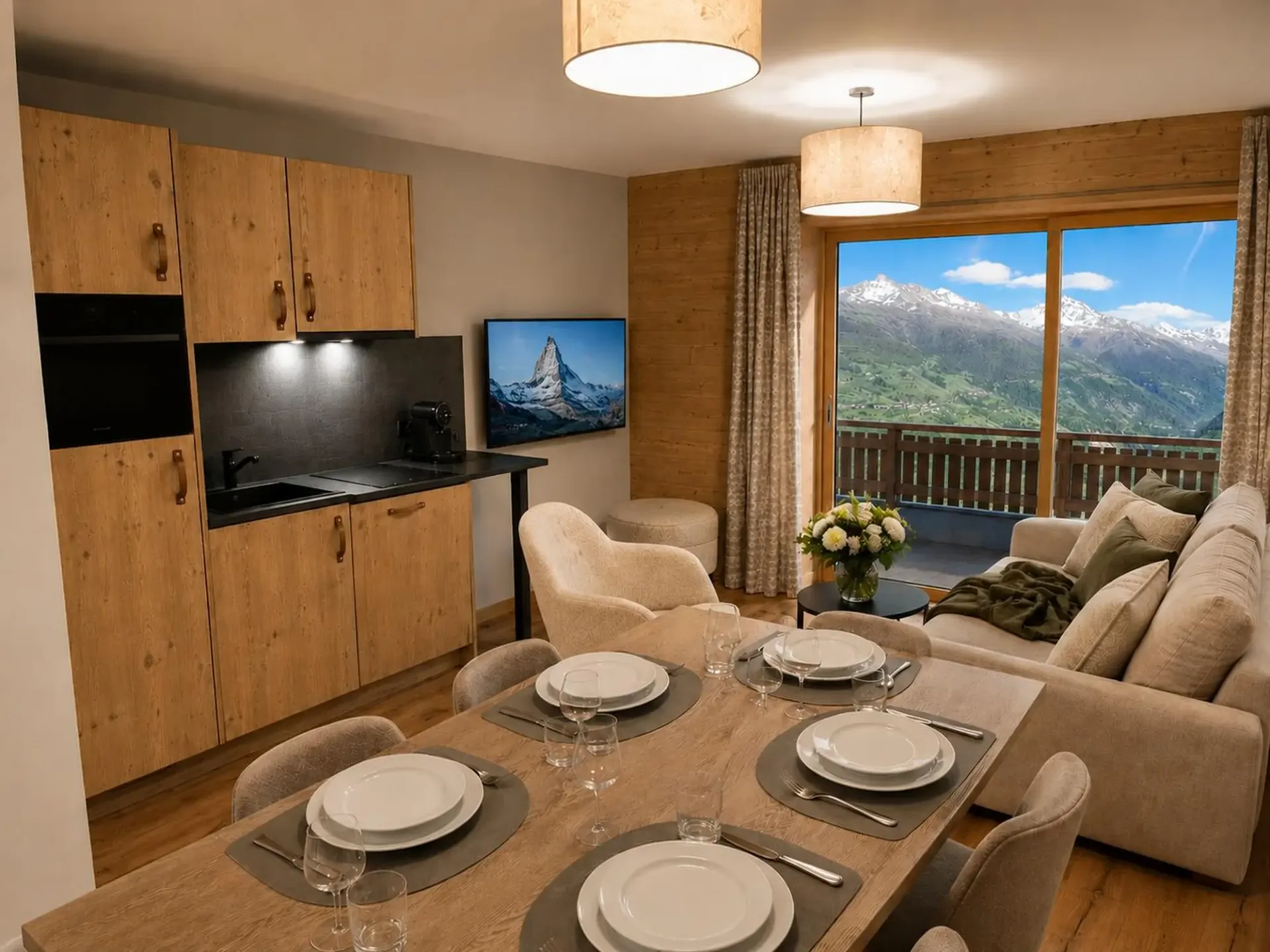 Schönes Skihaus in einem Hotelkomplex