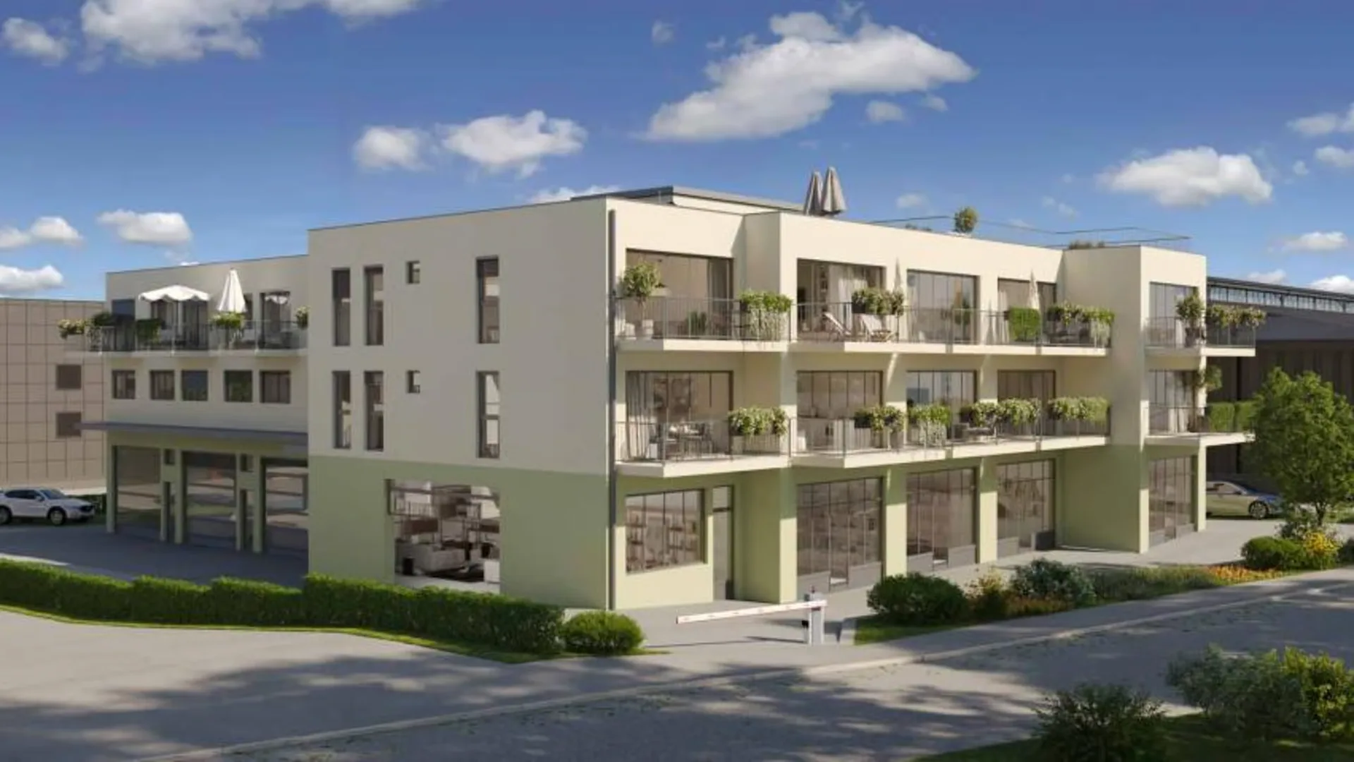Verkaufsstätte/Arkade von 56 m², Parzelle 5 in der Gewerbezone Echandens