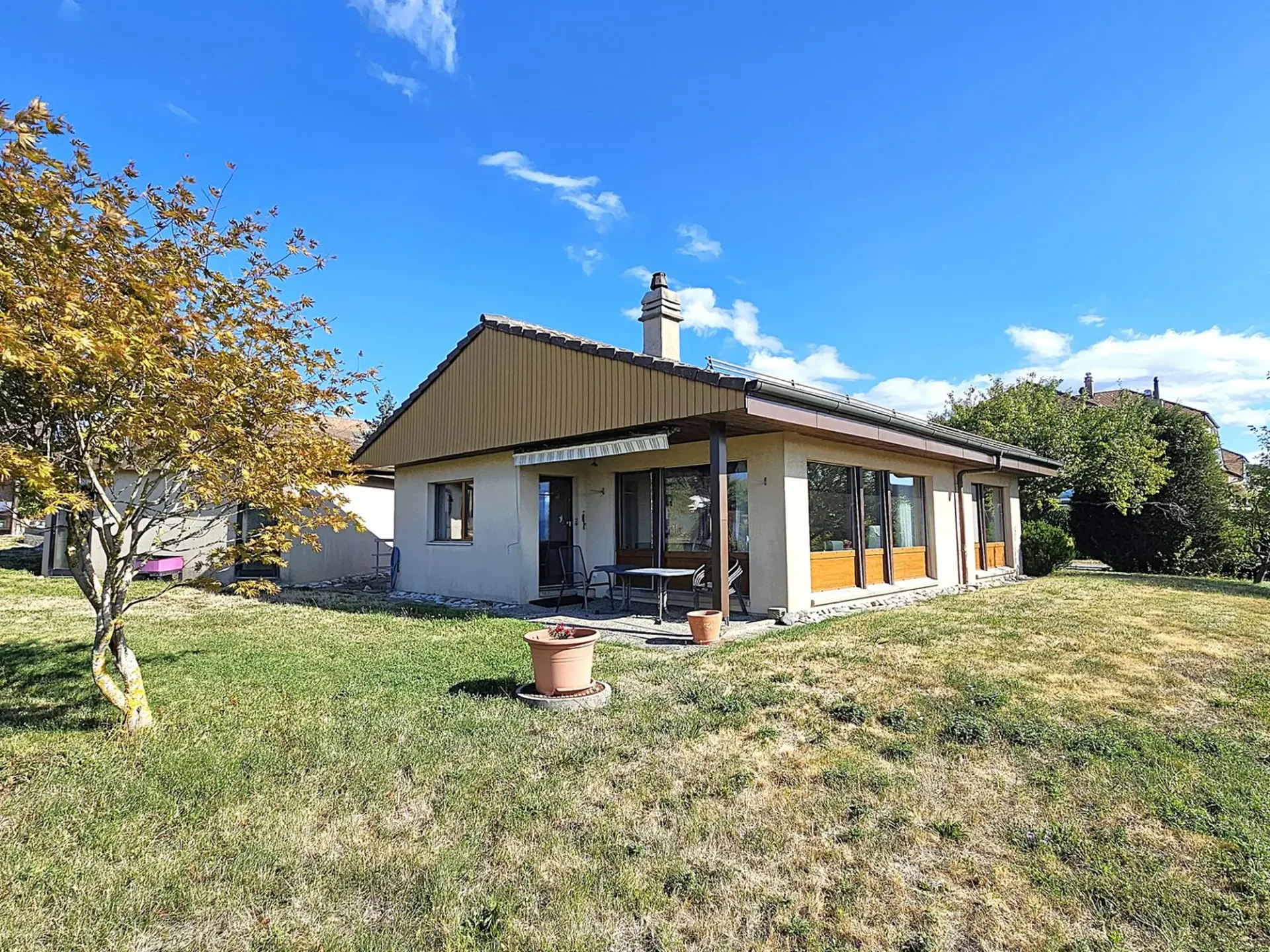Villa individuelle avec magnifique dégagement sur la campagne et les Alpes