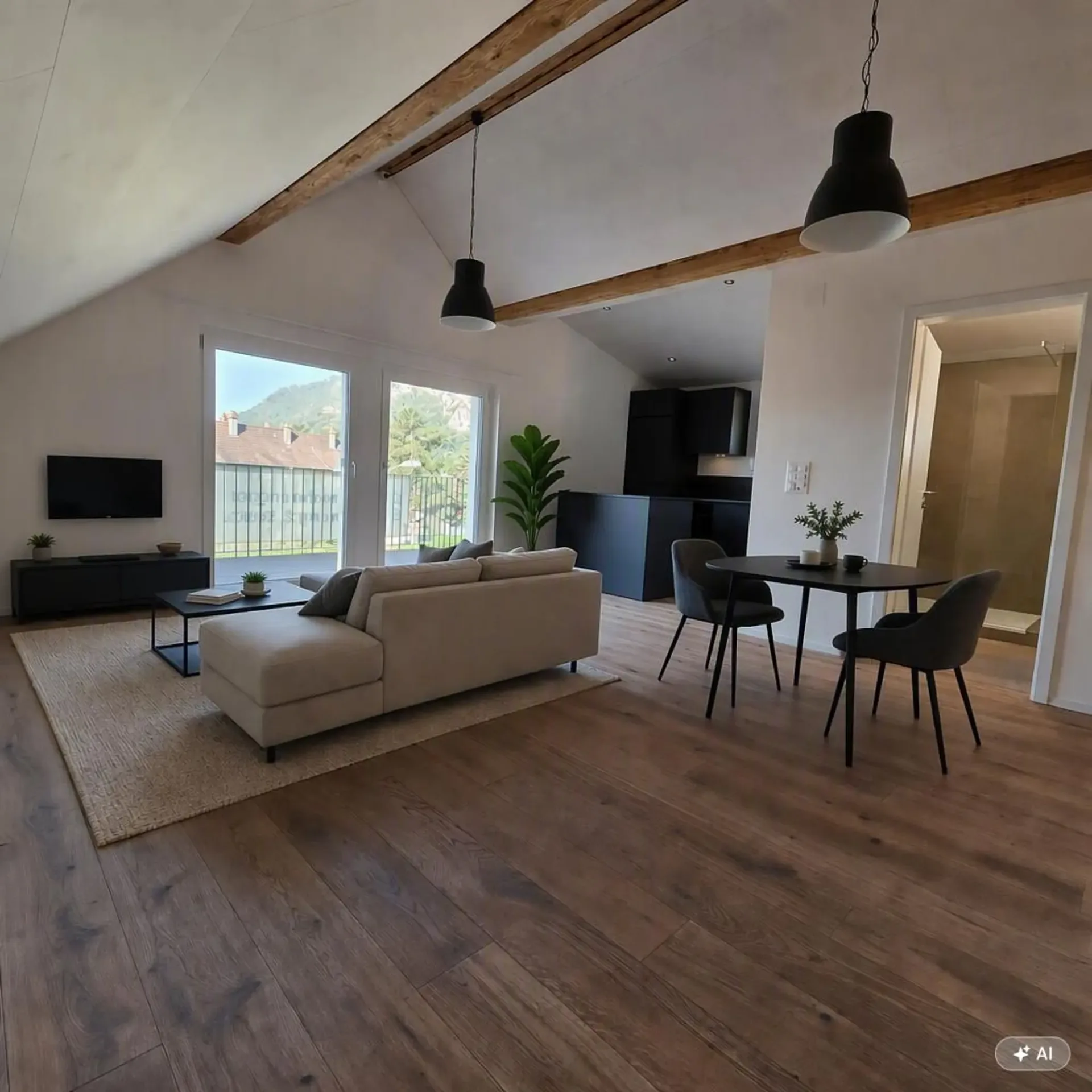 Charmante 2.5-Zimmer-Dachwohnung mit Bergblick in Oensingen