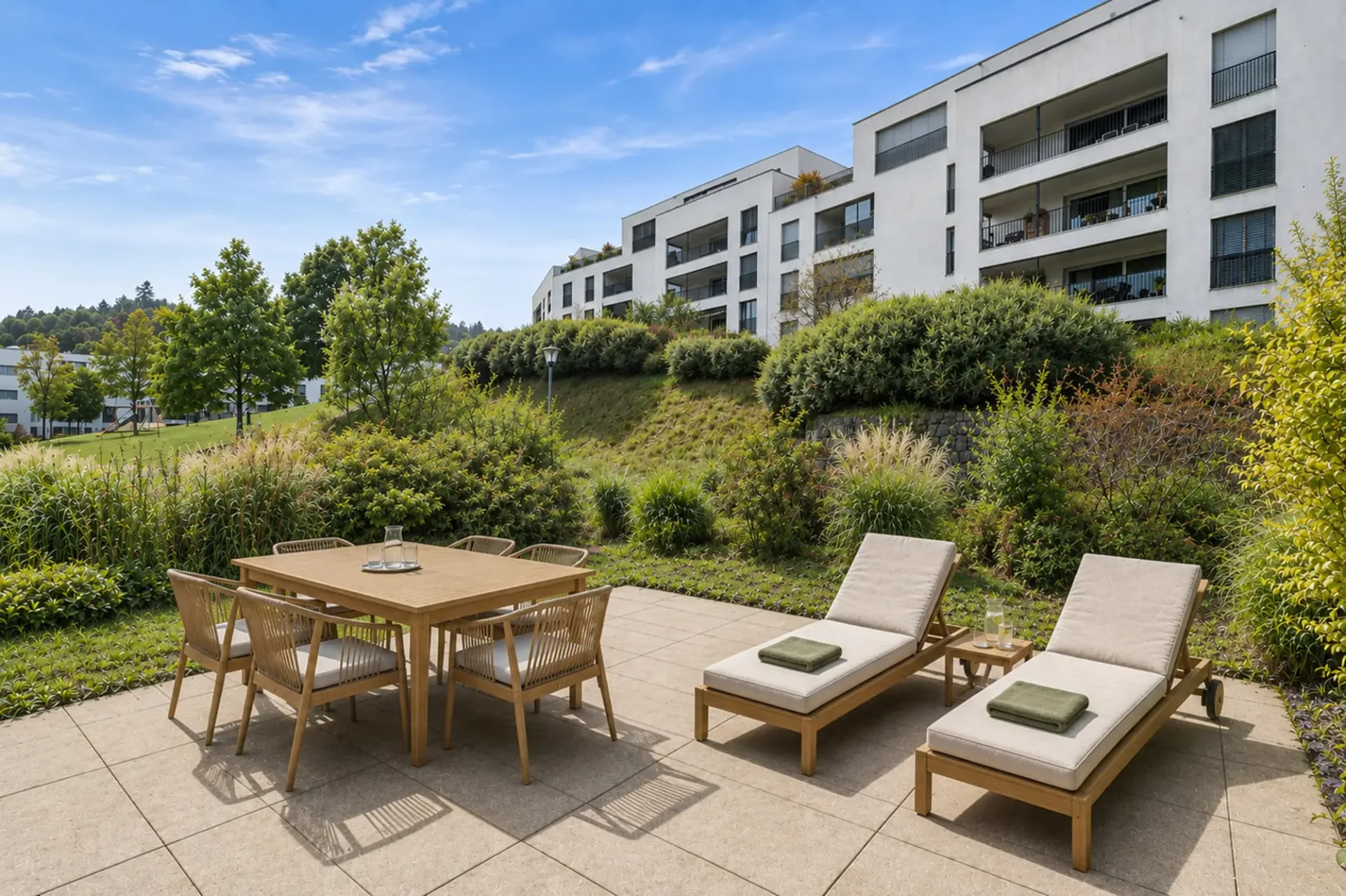 Gartenwohnung mit Wintergarten und grosser Terrasse
