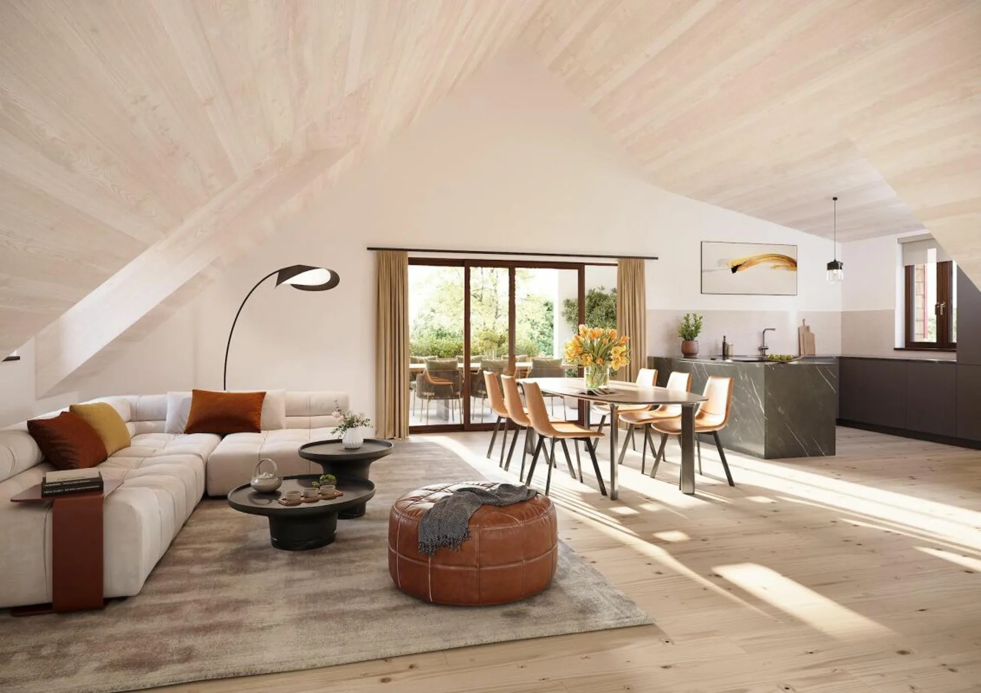 Spektakuläre 4.5 Zimmer Dachwohnung mit Ausblick