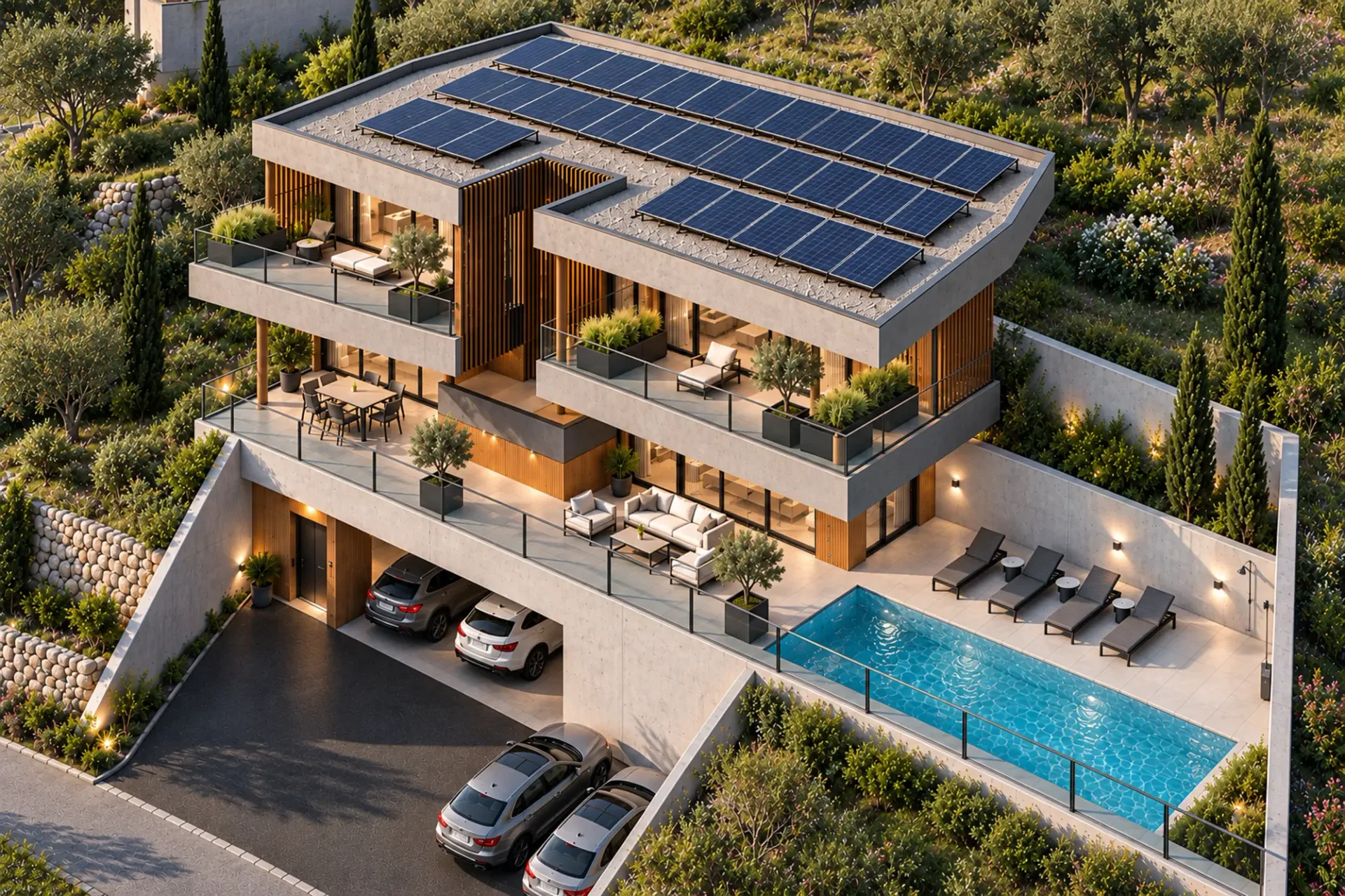 Exceptional villa with pool and panoramic views of the Alps