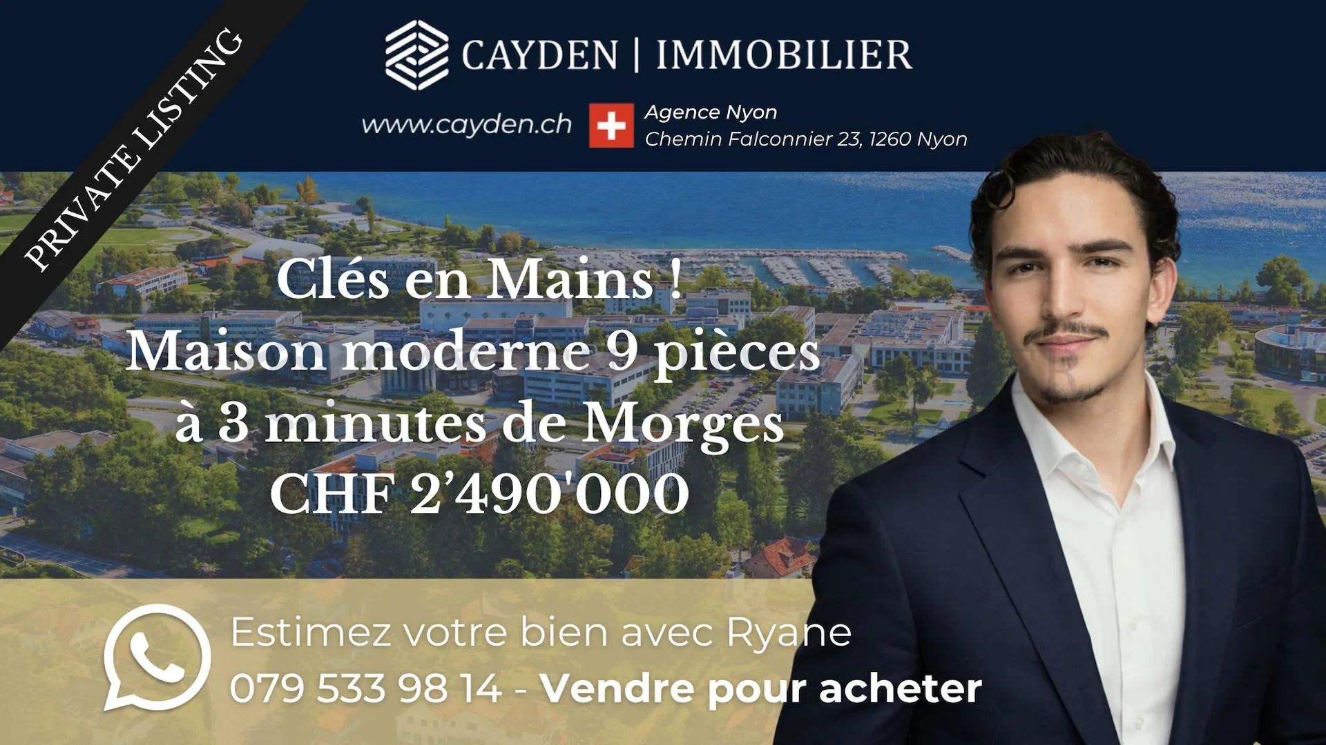 Vue lac à 3 minutes de Morges !