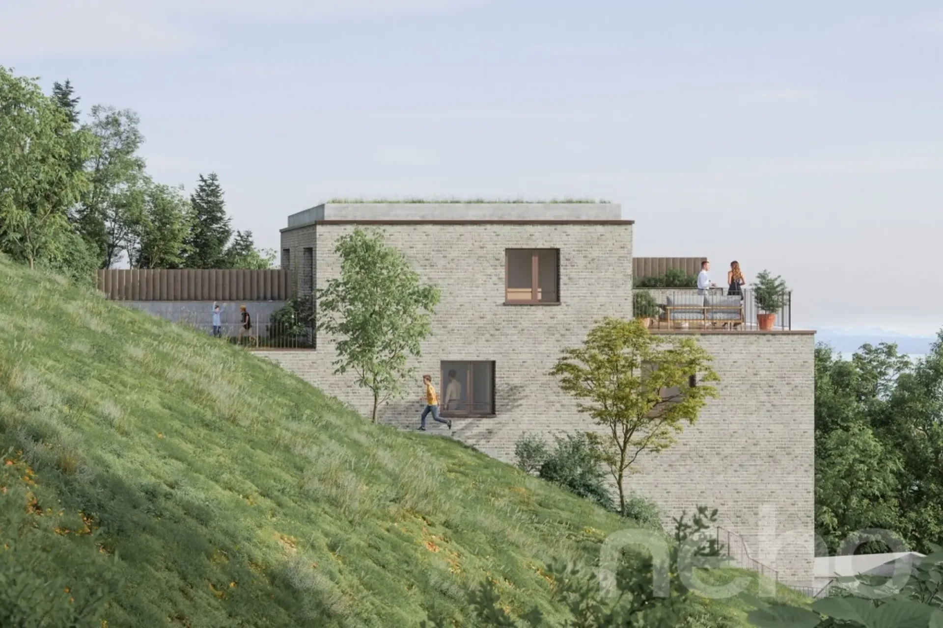 Reihenhaus-Villa mit 5,5 Zimmern und großzügigen Außenbereichen