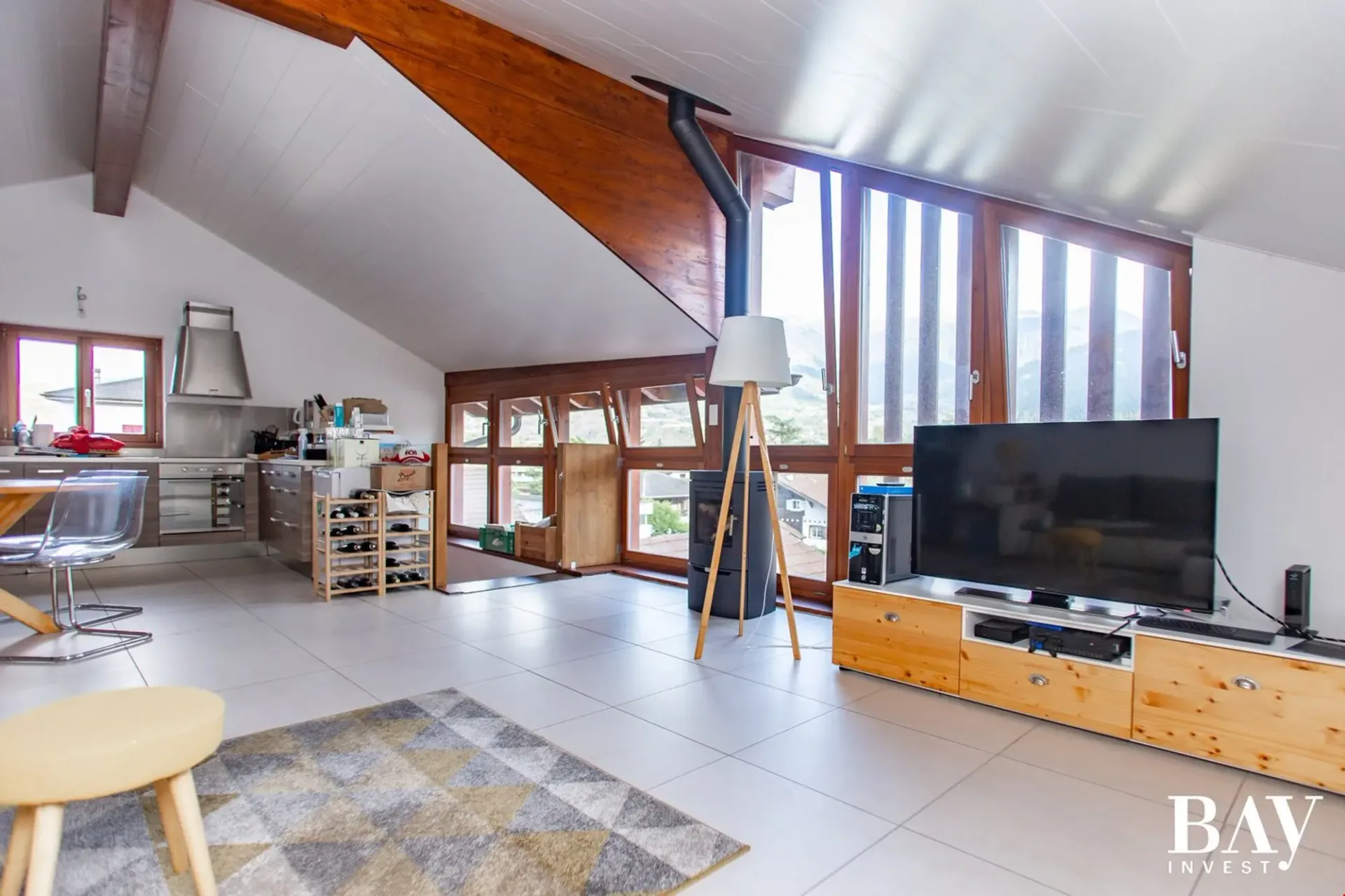 Vétroz, appartement de 3 1/2 en duplex orienté plein sud