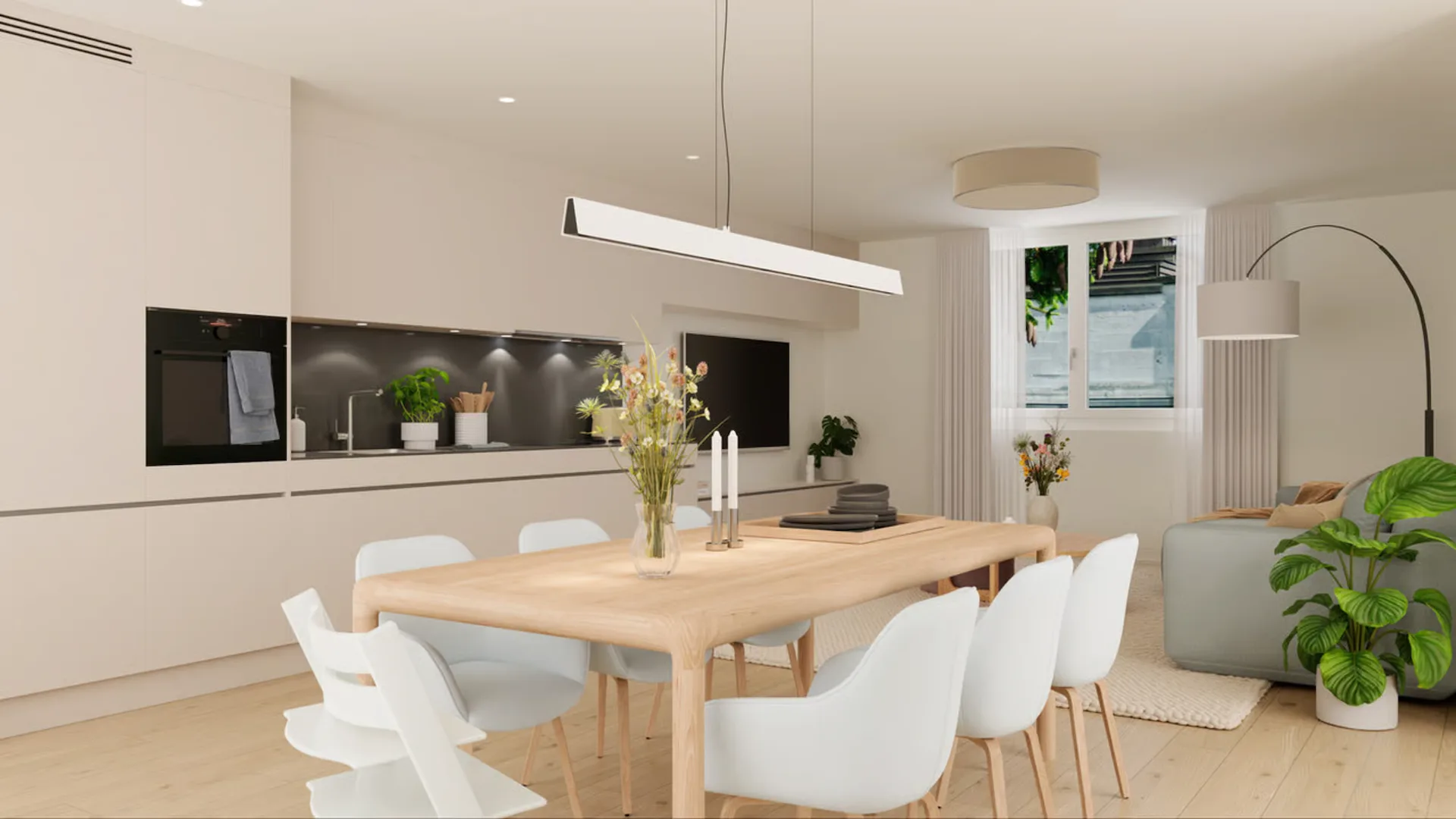 Hochwertige 3.5 Zimmerwohnung mit zwei Badezimmer und zwei Loggien
