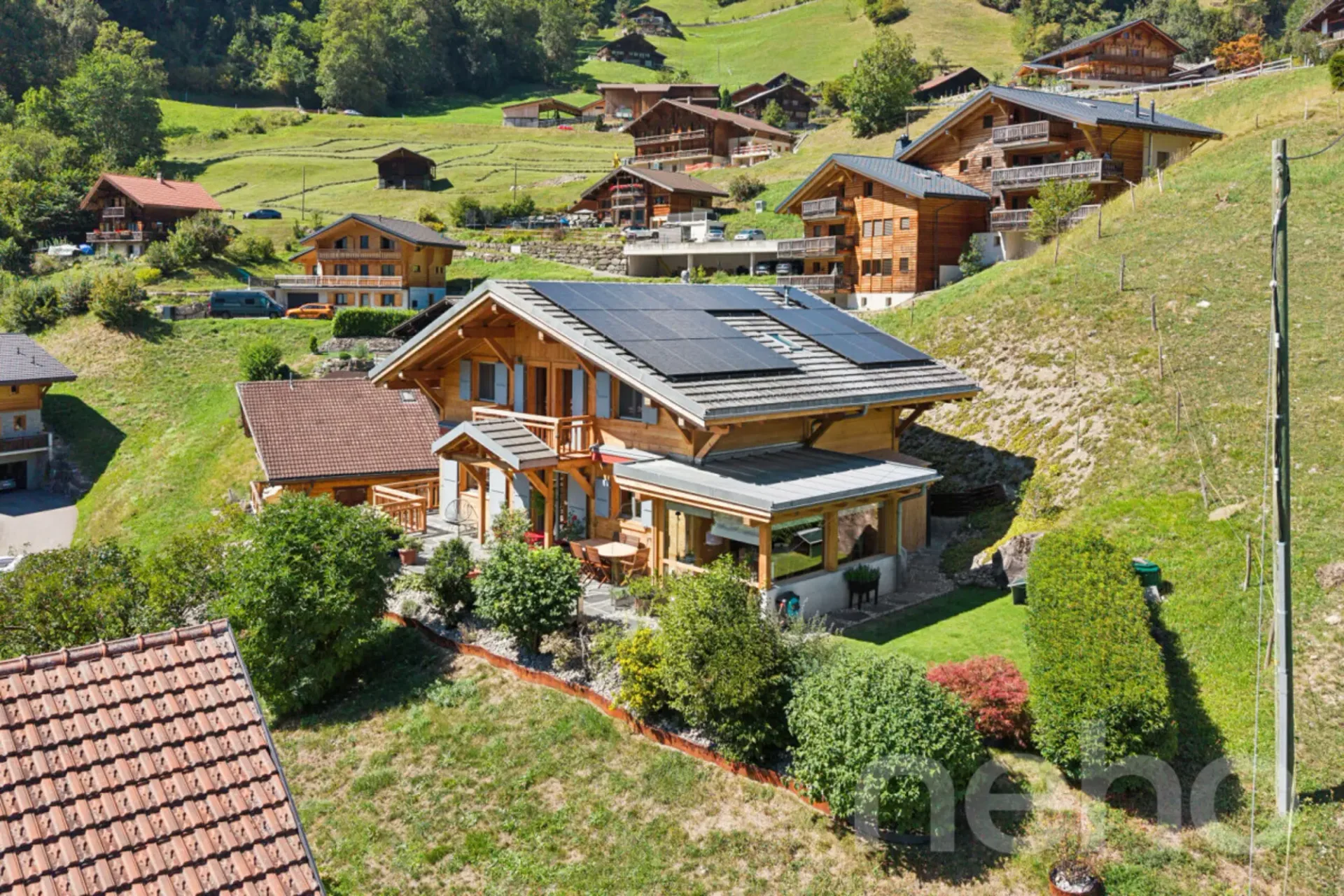 Chalet mit Charme + unabhängiges Loft - Blick auf die Dents du Midi