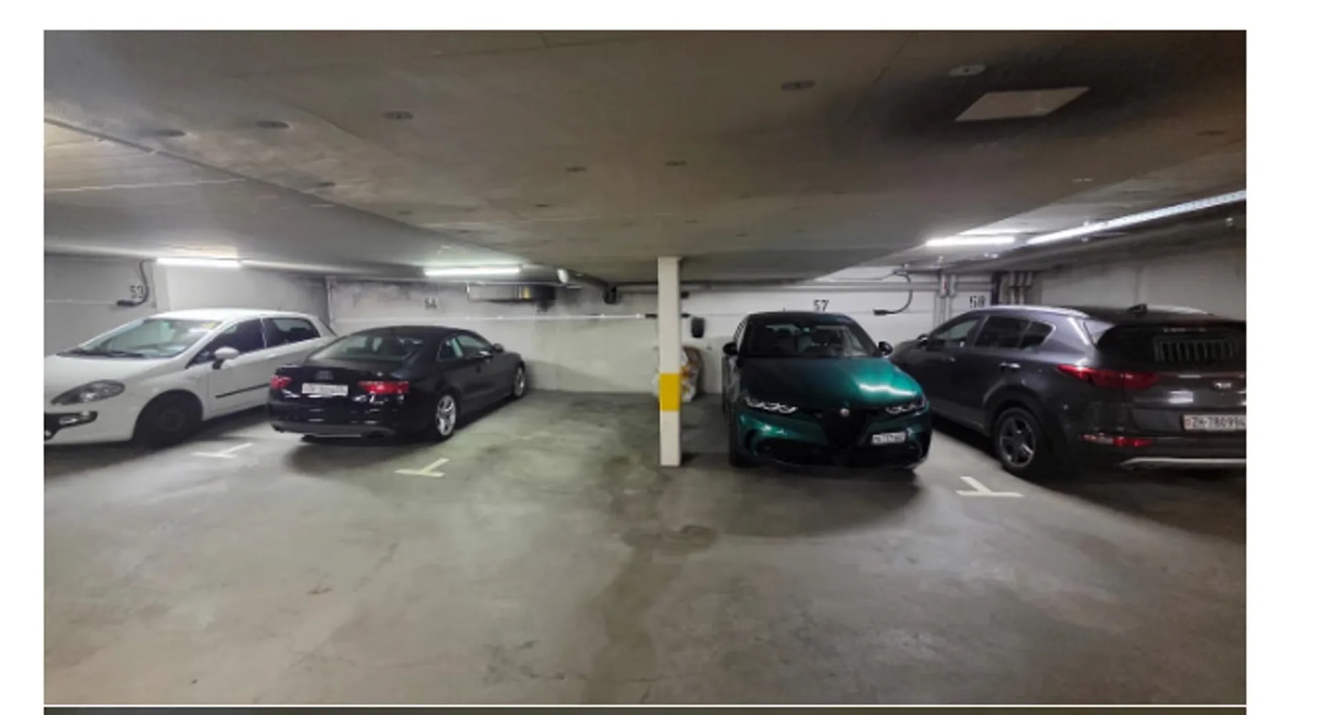 Place de stationnement dans le garage souterrain avec possibilité de recharge Emobility