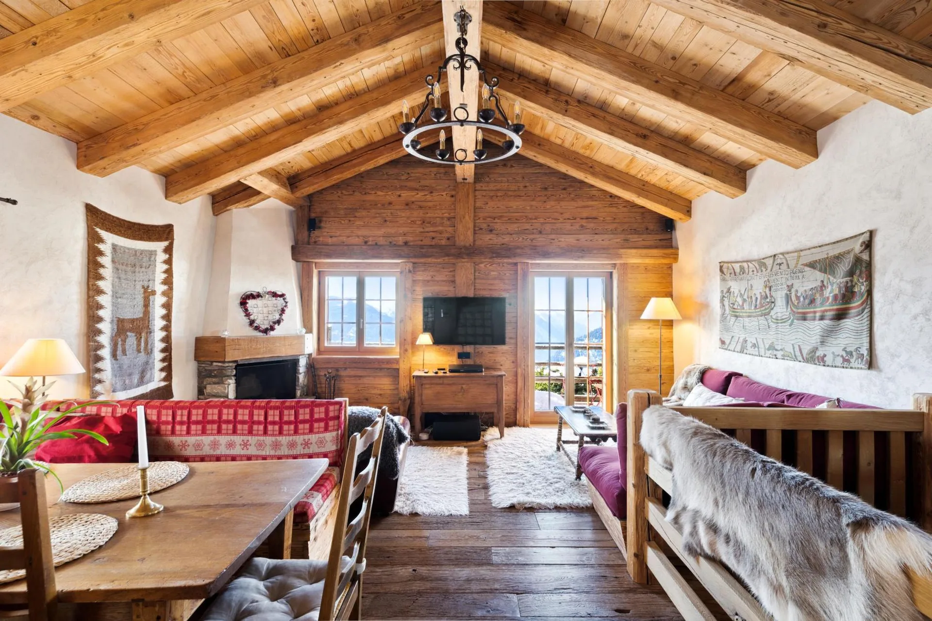 Charmanter Chalet im Doppelhausstil mit alpinem Charme und direktem Zugang zu den Pisten, mit drei Zimmern, in den Höhen von Verbier, nahe Carrefour