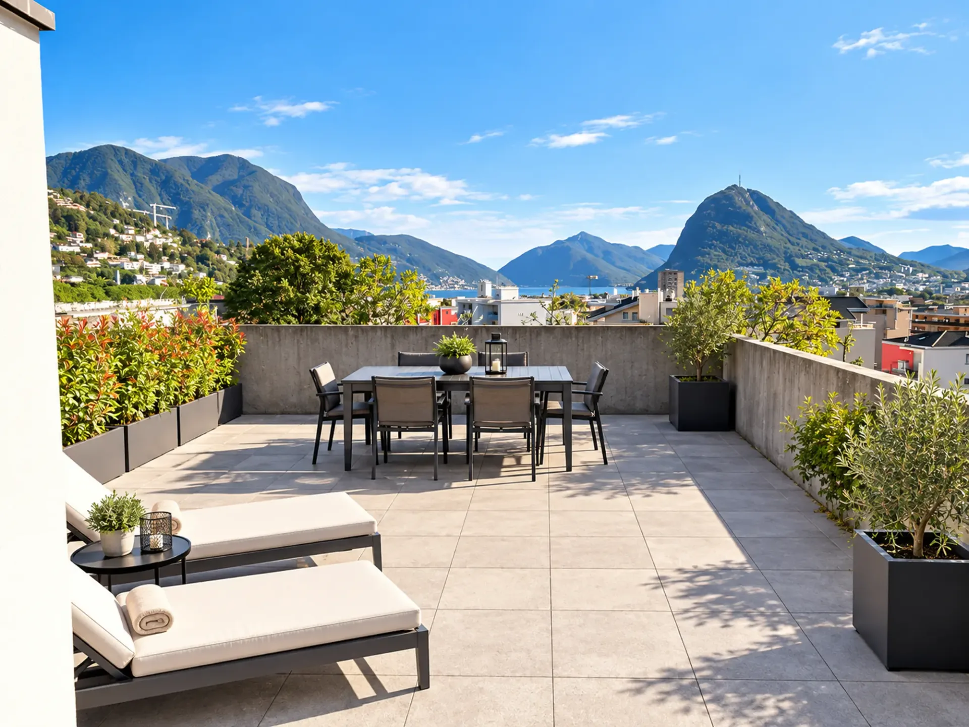 3, locali con grande terrazza, piscina, palestra e area wellness