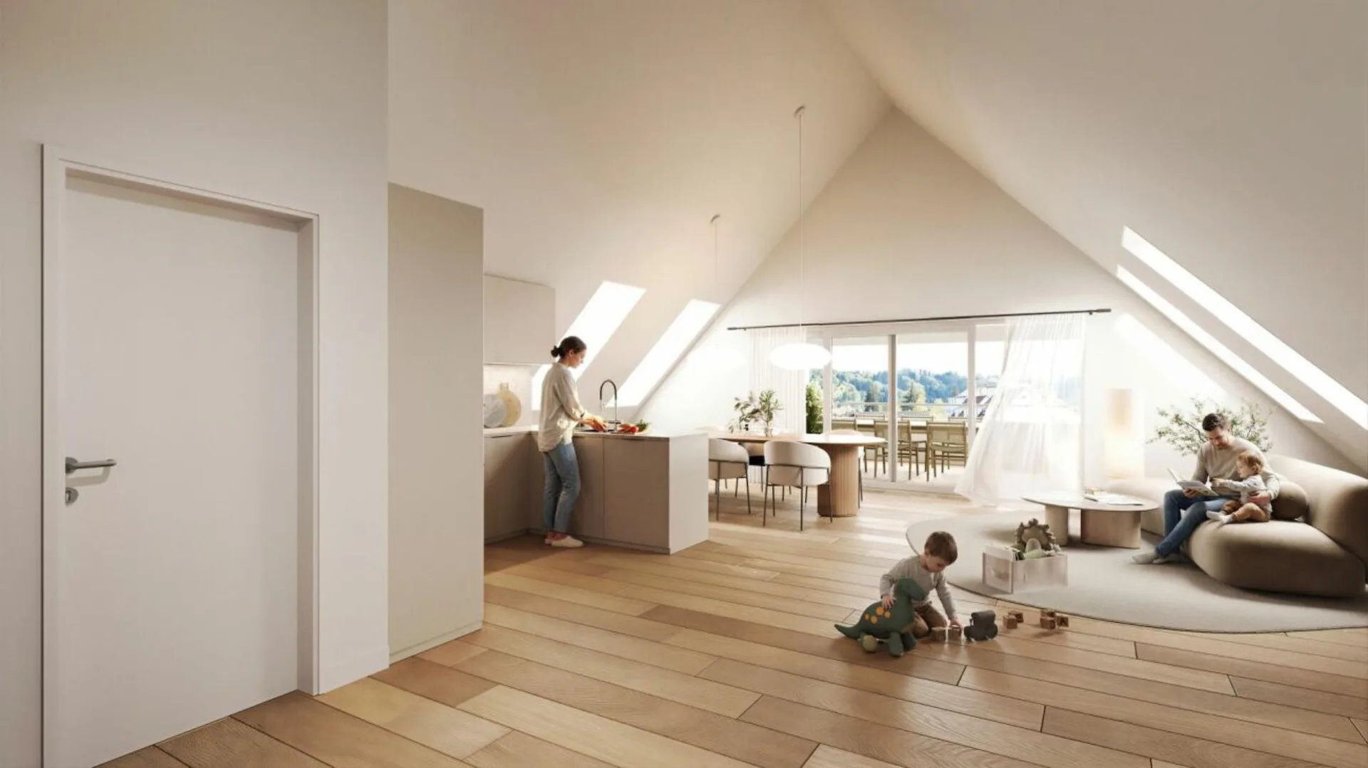 Exklusive 5.5-Zimmer- Dachwohnung mit direktem Liftzugang