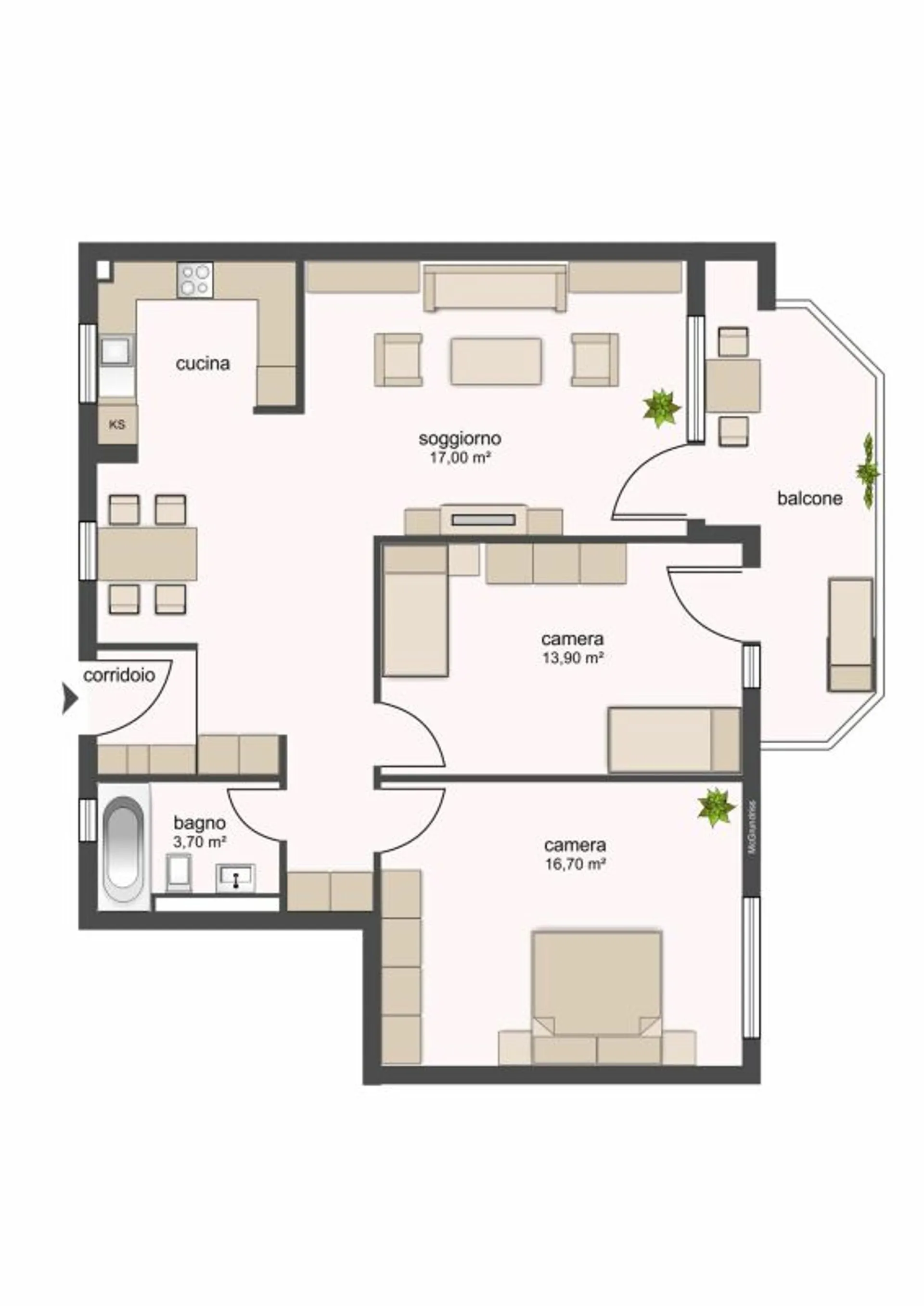 8300, Tenero, Residenza Francesca 11, Wohnung 3039
