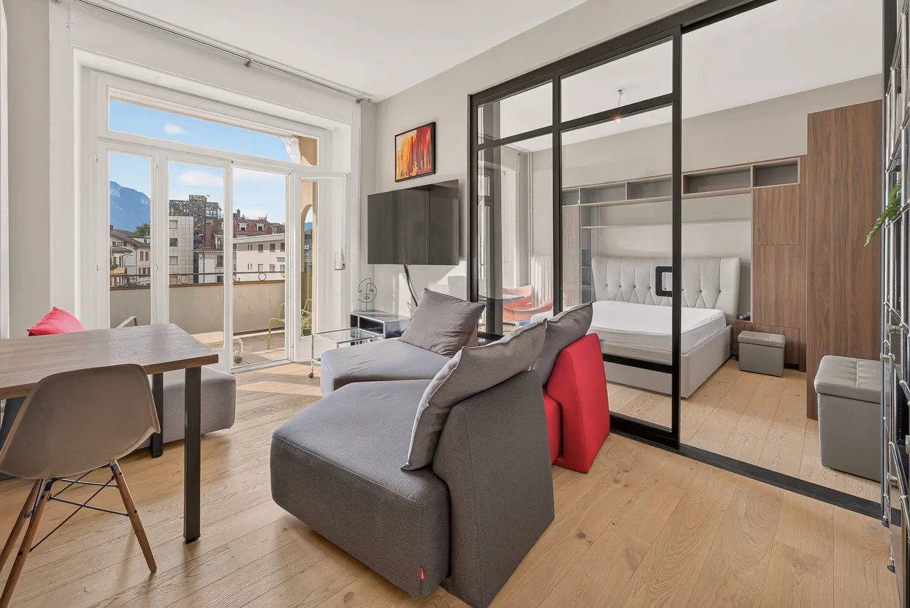 Elegantes möbliertes Apartment mit 2.5 Zimmern im Herzen von Territet - Montreux